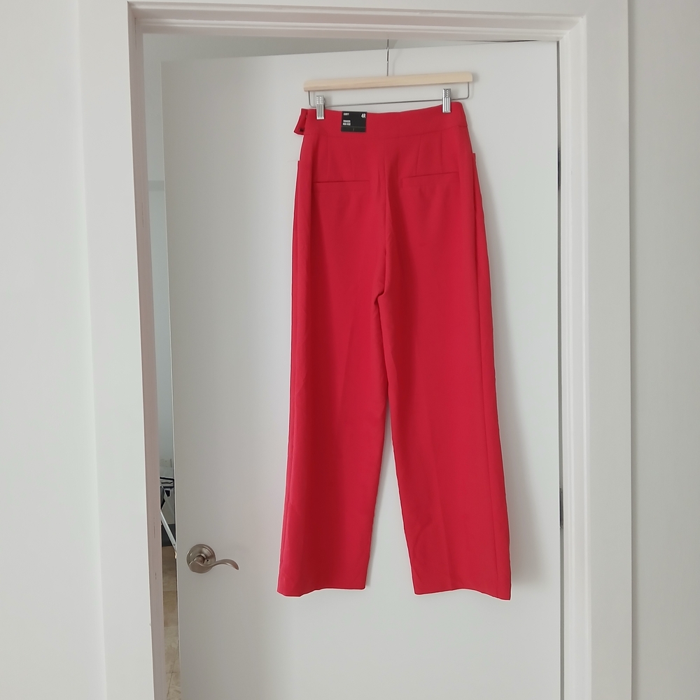 Express Red Wide-Leg High-Waist Pants NWT - Picture 2 of 6